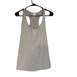 Calvin Klein Gray CK Logo Racerback Lounge Sleepwear Tank Top Women Sz L